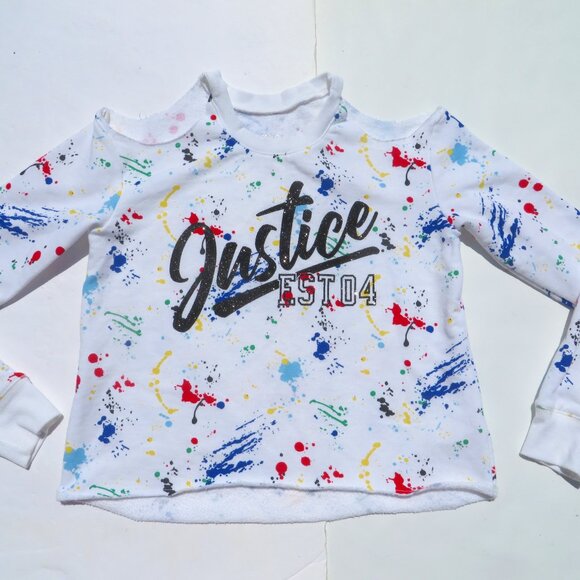 Justice Active Sweatshirt Top 12 Girls Kids Cotton Sweater - Picture 1 of 15
